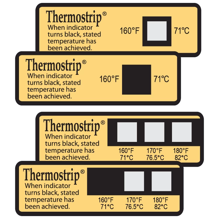Dishwasher Temperature Strips